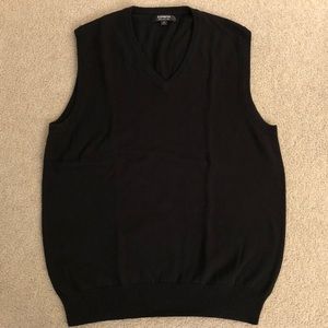 Express Mens Knit Vest Black Medium